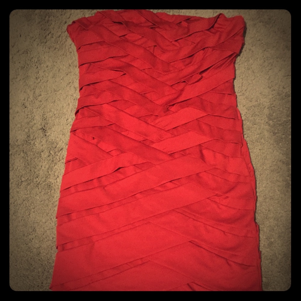This beautiful crisscross red night dress